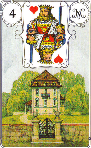 Lenormandkarte 4 Das Haus