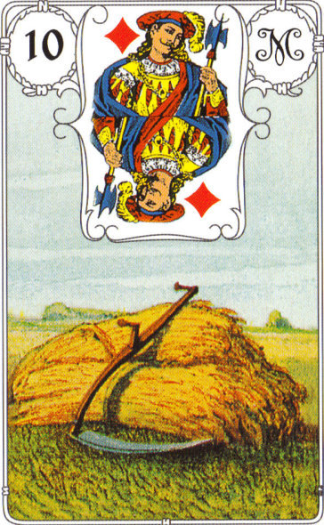 Lenormandkarte 9: Die Sense