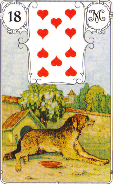 Lenormandkarte 18: Der Hund