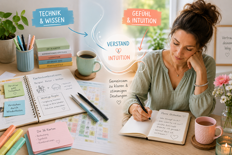 Lenormand Kartenlegen lernen im Online Kurs für Anfänger Technik und Intuition im Einklang